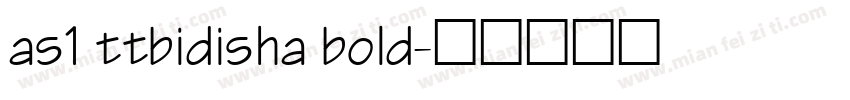 as1 ttbidisha bold字体转换